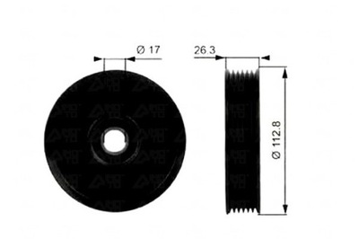 Ролик направляющая ремень chevrolet aveo / kalos blaz фото №1