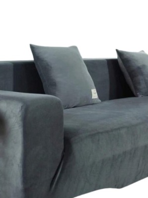 SHEIN POKROWIEC NA SOFĘ 4 OSOBOWĄ SZARY GŁADKI 1GD