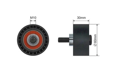 ROLLO TENSOR CORREA WIELOROWKOWEGO CITROEN C4, C5 C8, JUMPY, XSARA PICASS  