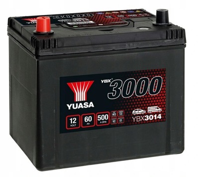 АКУМУЛЯТОР YUASA 12V 60AH 500A YBX3014