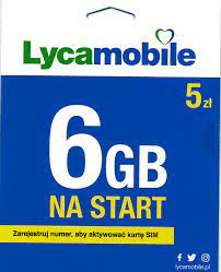 LYCAMOBILE STARTER 5zł na start