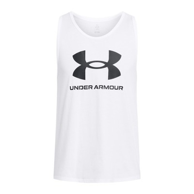 Tank top męski Under Armour Sportstyle Logo white/black L