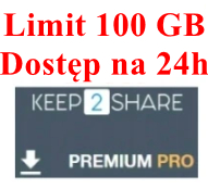 KEEP2SHARE K2S.CC PREMIUM PRO 24H KONTO PREMIUM LIMIT 100GB