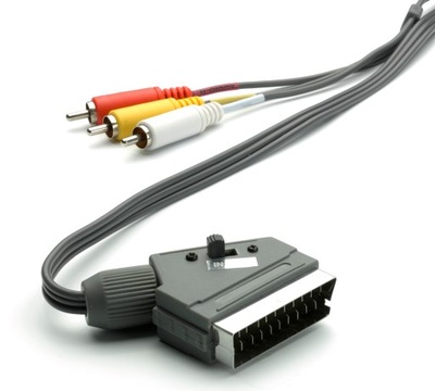 Kabel EURO/SCART <-> 3xCINCH RCA 2m Jakość VIVANCO SKLEP WARSZAWA