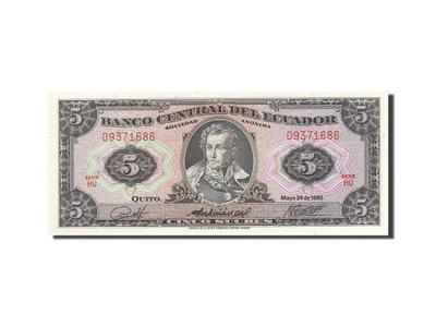 Banknot, Ekwador, 5 Sucres, 1957-1971, 1980-05-24,