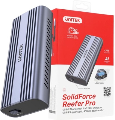 Unitek S1226A OBUDOWA DYSKU M.2 SSD PCIe/NVMe 40Gbps USB4 Thunderbolt 3/4
