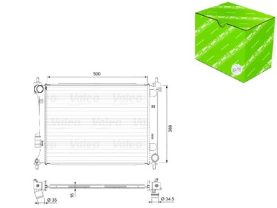 РАДИАТОР ДВИГАТЕЛЯ ВОДЫ HYUNDAI I20 I 1.2 1.4 1.6 09.08-12.15 VALEO