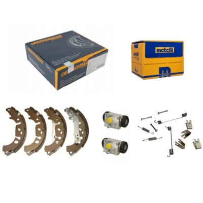 Тормозные колодки тормозные + пружины цилиндрики fiat grande punto punto evo фото №1