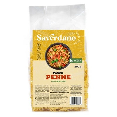 Makaron Bezglutenowy Saverdano Penne Rurki 250g