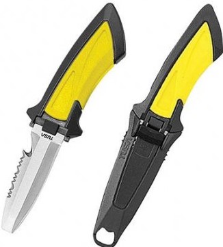 Nóż nurkowy TUSA FK-11 Mini Knife żółty