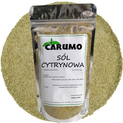 CARUMO Sól CYTRYNOWA (sól, trawa cytrynowa, kurkuma) 100g