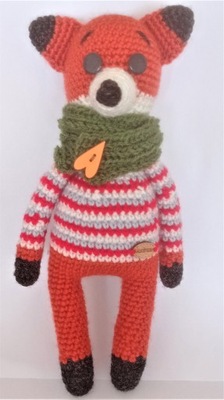 Maskotka Lis na Szydełku, crochet Fox, Prezent na Wielkanoc