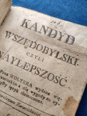 1803 Wolter, KANDYD WSZĘDOBYLSKI CZYLI NAYLEPSZOŚĆ