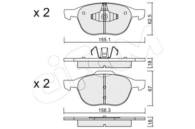 CIFAM ZAPATAS DE FRENADO FORD FOCUS II 04-  