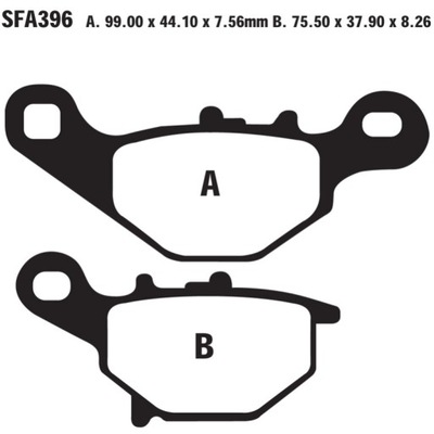 КОЛОДКИ ТОРМОЗНЫЕ EBC SFA396 ORGANICZNE