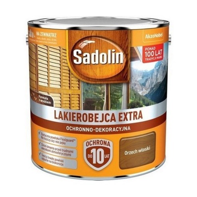 Sadolin Extra lakierobejca 2,5L ORZECH WŁOSKI 4 PÓŁMAT do drewna fasad