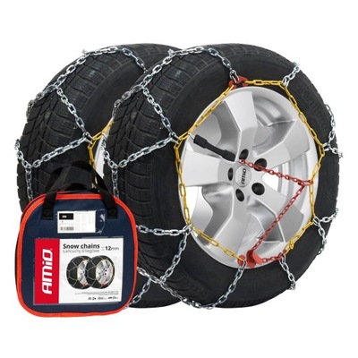 Łańcuchy śniegowe na koła 12mm AMIO KNS 60 205/60 195/65 185/70 175/75 R13