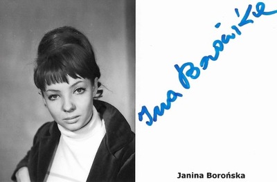 Autograf Janina Borońska