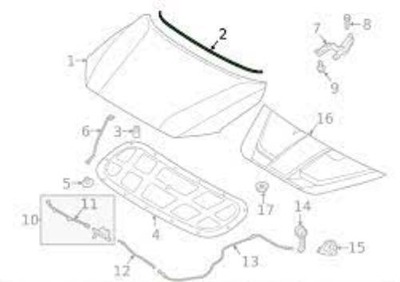 HYUNDAI KONA FORRO DE CAPO OEM 86430-J9000  