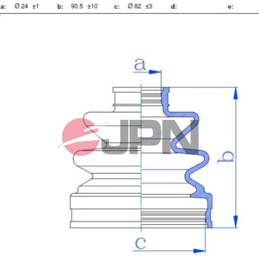 60P5004JPN ЗАХИСТ РЕЗИНОВА ШАРНІРА ВНУТРІШНЬОГО