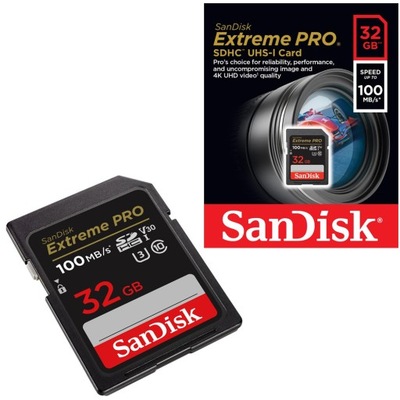 Sandisk SDHC EXTREME PRO 32GB 100MB/s UHS-I V30 U3