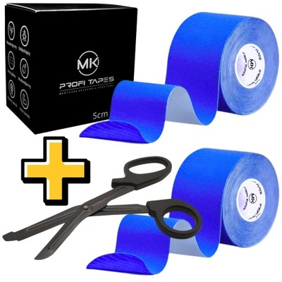 TAŚMA KINESIO KINEZJOLOGICZNA TEJPY PLASTRY TAPE KINESIOTAPING 2x +nożyczki