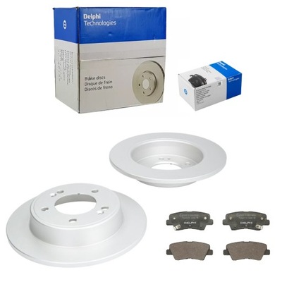 Тормозные диски + тормозные колодки задняя do hyundai i30 ii veloster kia ceed soul ii фото №1