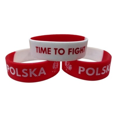 Polska opaska silikonowa "Time to fight"