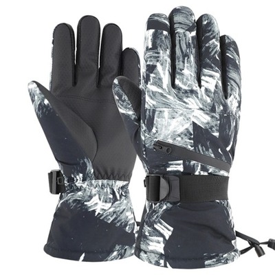 Zimowe polarowe ciepłe rękawiczki czarne L