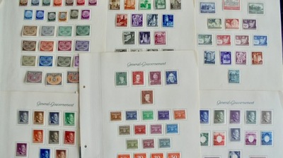 1939-44 GG piękna kompletna KOLEKCJA znaczków czystych* wysoka wartość