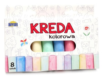 kreda chodnikowa 8 kolorów Jumbo Dromader