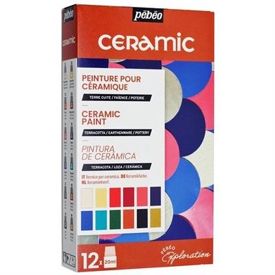 Pebeo CERAMIC - farby do ceramiki / metalu 12x20ml