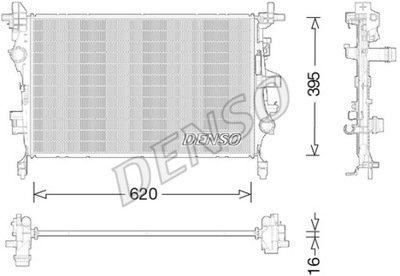 RADUADOR DE AGUA DENSO DRM09044  