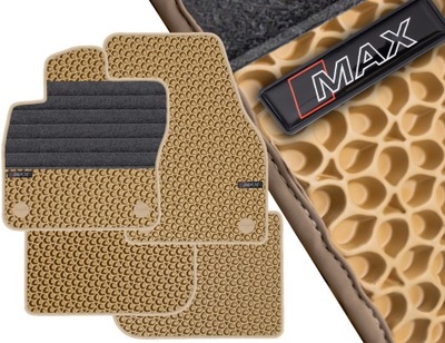 COLOR BEIGE ALFOMBRILLAS GOMA PARA COCHE EVA KROPLE DE AGUA EMBLEMA I REFORZADOR  