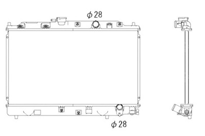 NRF РАДІАТОР ДВИГУНА ВОДИ HONDA CITY I CIVIC II CIVIC IV CRX I CRX