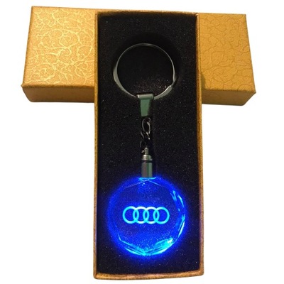 Brelok Świecący LED Kryształ 3D do kluczy samochodowych z logo Ford