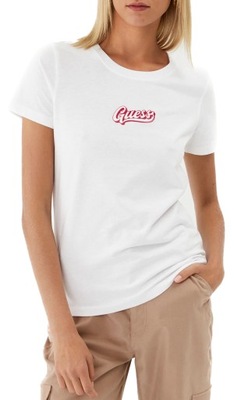 T-shirt damski GUESS biały z logo XL