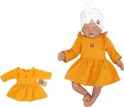 Sukienka niemowlęca dresowa bawełniana 74