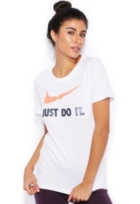 Nike JUST DO IT T-shirt Biały Koszulka NA WF XS