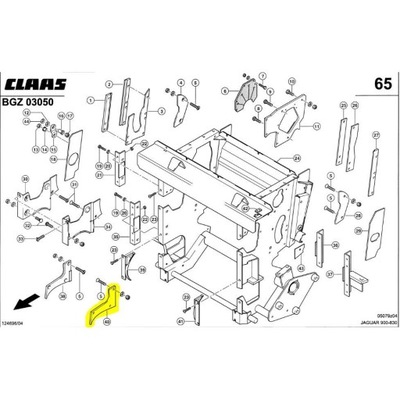 PLACA CUERPO WCIAGANIA CLAAS JAGUAR 9842483  