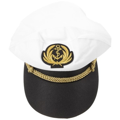 Czapka żeglarska marynarska płaska czapka kapitana