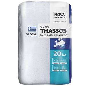 PIASEK MARMUROWY THASSOS (0-2) worek 20 KG ogrody