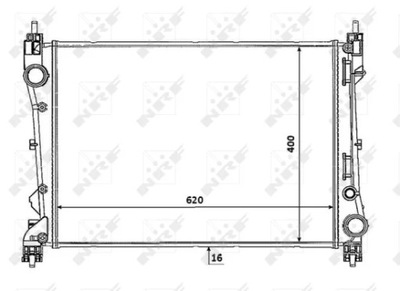 NRF 53935 CHLODNICA, SISTEMA DE REFRIGERACIÓN DEL MOTOR  