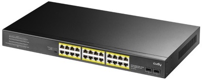 Cudy GS1028PS2 Switch 24-port-owy PoE 300W GIGABIT do kamer monitoring SFP