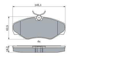 BOSCH 0 986 424 636 КОЛОДКИ ТОРМОЗНЫЕ