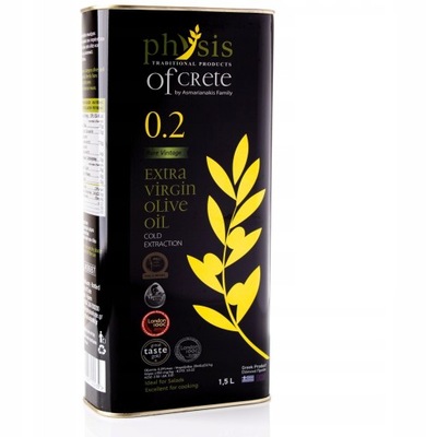 Grecka Oliwa z oliwek extra virgin Physis of Crete 0.2 NAJLEPSZA OLIWA 1,5l