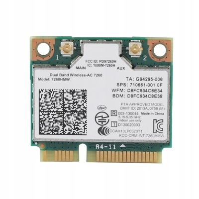 KARTA SIECIOWA MINI PCI-E INTEL 7260AC 7260HMW