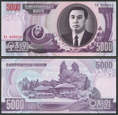 KOREA PÓŁNOCNA - 5000 WON -2006 - P46c - UNC