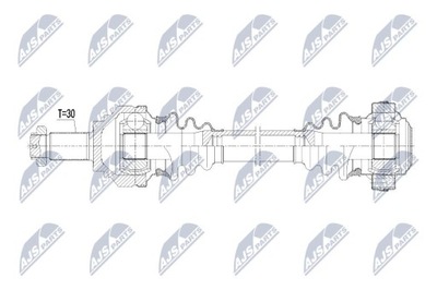 ПОЛУОСЬ ПРИВОДНАЯ BMW 135I 06-, 335I/335IX 06- /ATM,T