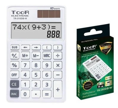 Dwuliniowy Kalkulator 10-Pozycji Tr-310Db-W Toor Sprawdza się na STUDIACH